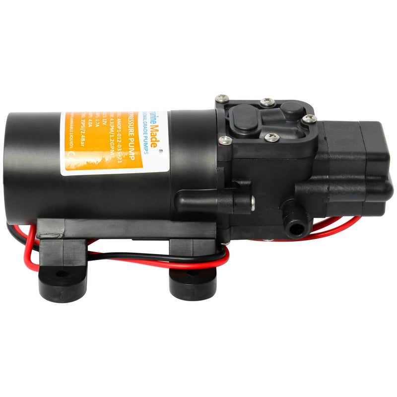 Amarine Made Fresh Water Pump Self Priming Sprayer Pump Water Pressure Pump 12V DC 1.2 GPM 35 PSI Diaphragm Pump for Caravan RV Marine Fishing Boat - Image 5